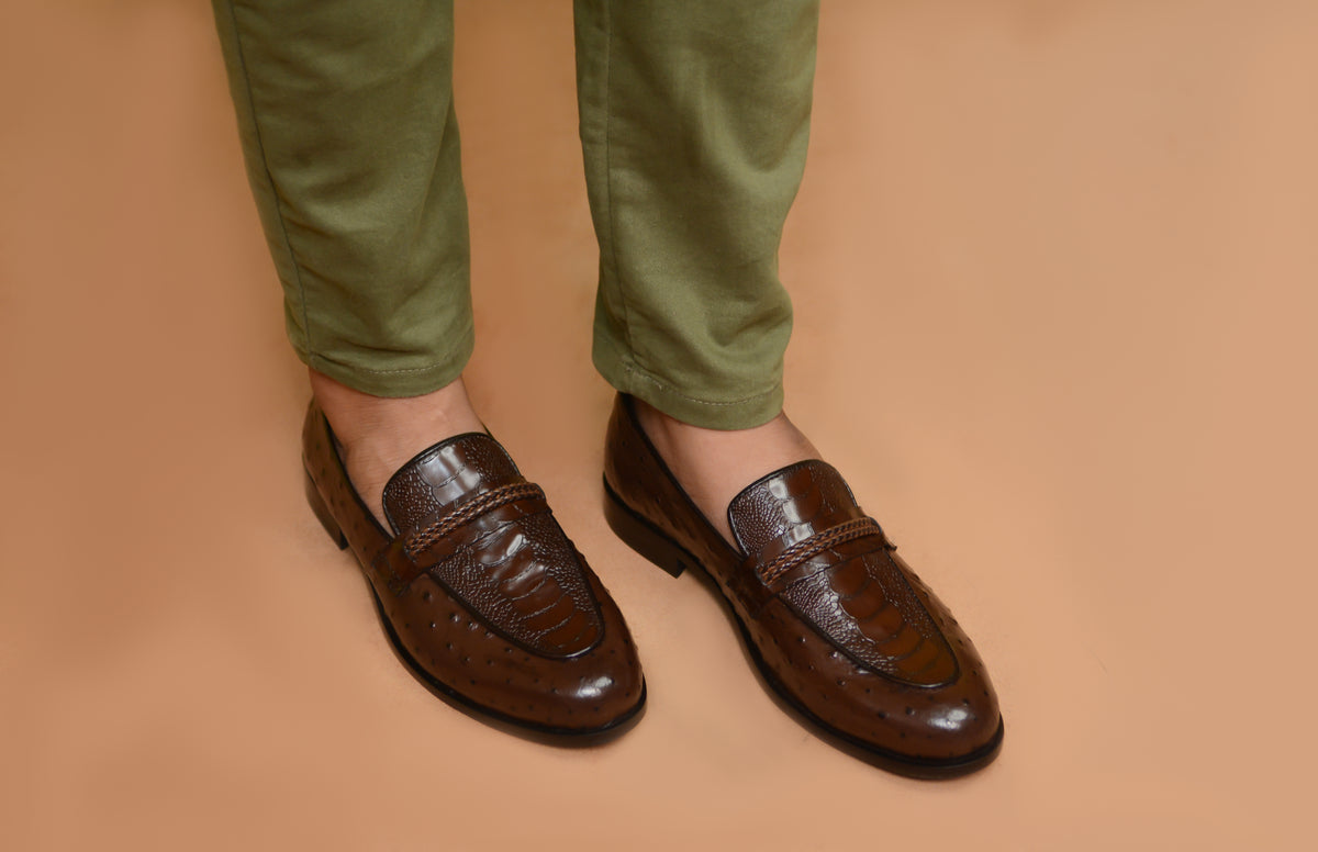 Ostrich/Fish Robe Brown RS-24