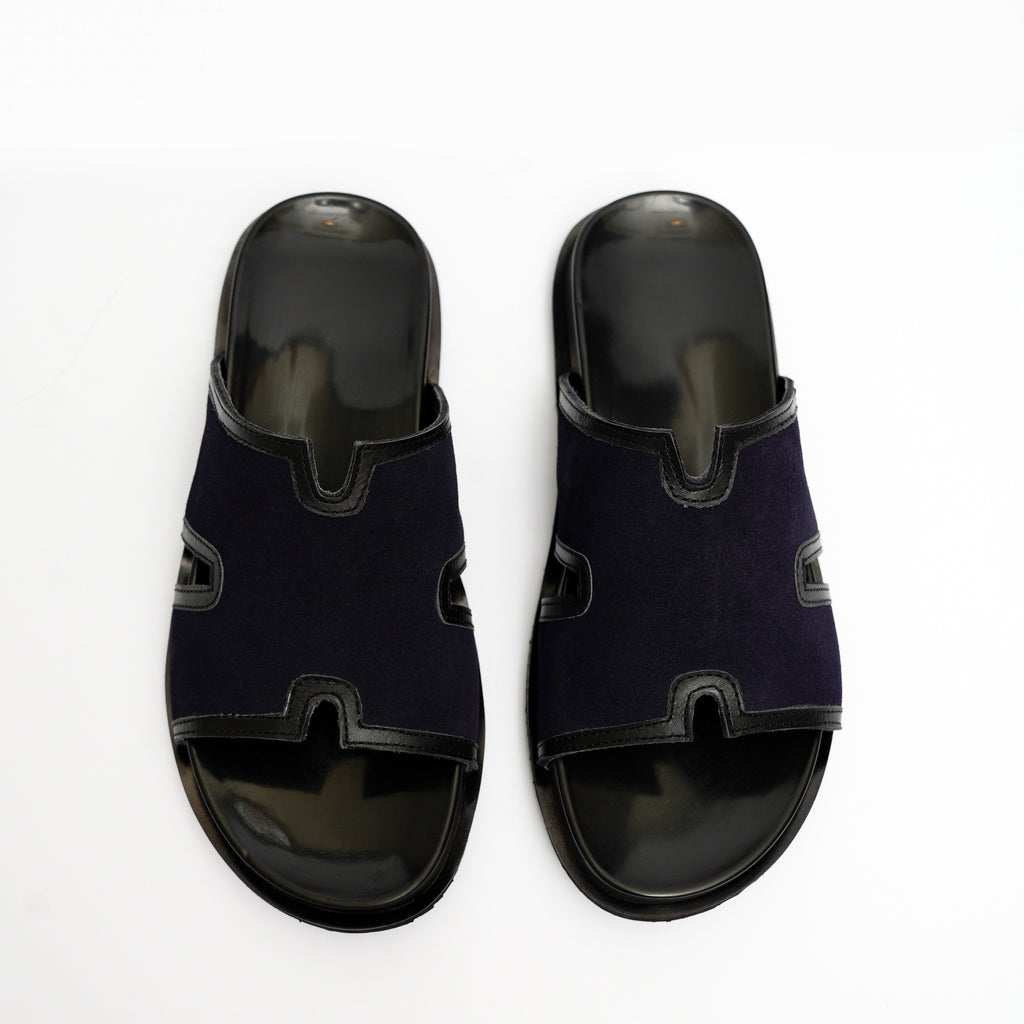 THE ' H 'SLIPPER ( SUEDE BLACK )