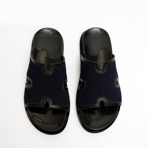 THE ' H 'SLIPPER ( SUEDE BLACK )