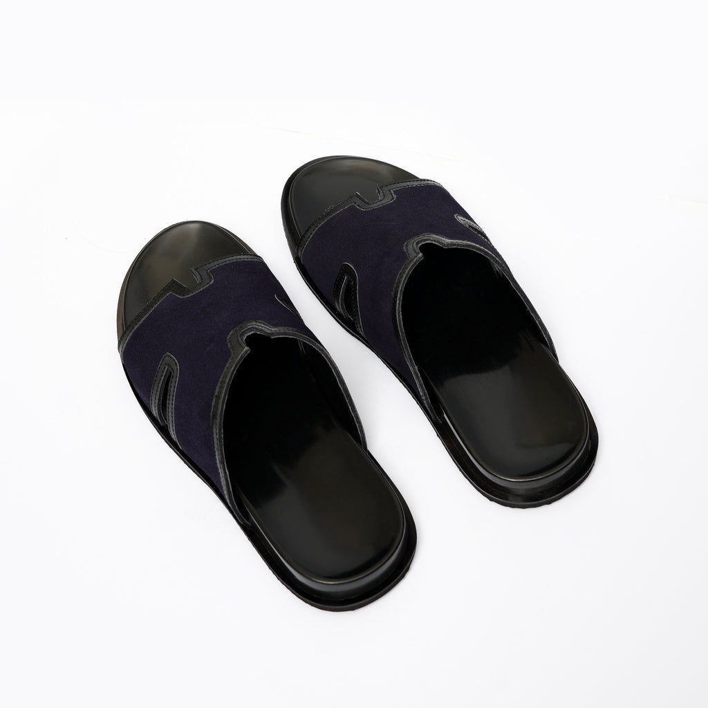THE ' H 'SLIPPER ( SUEDE BLACK )