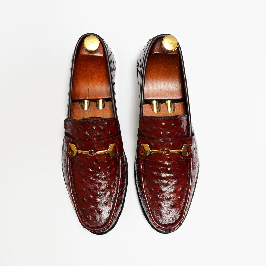 THE OSTRICH LOAFERS ( MEHROON )