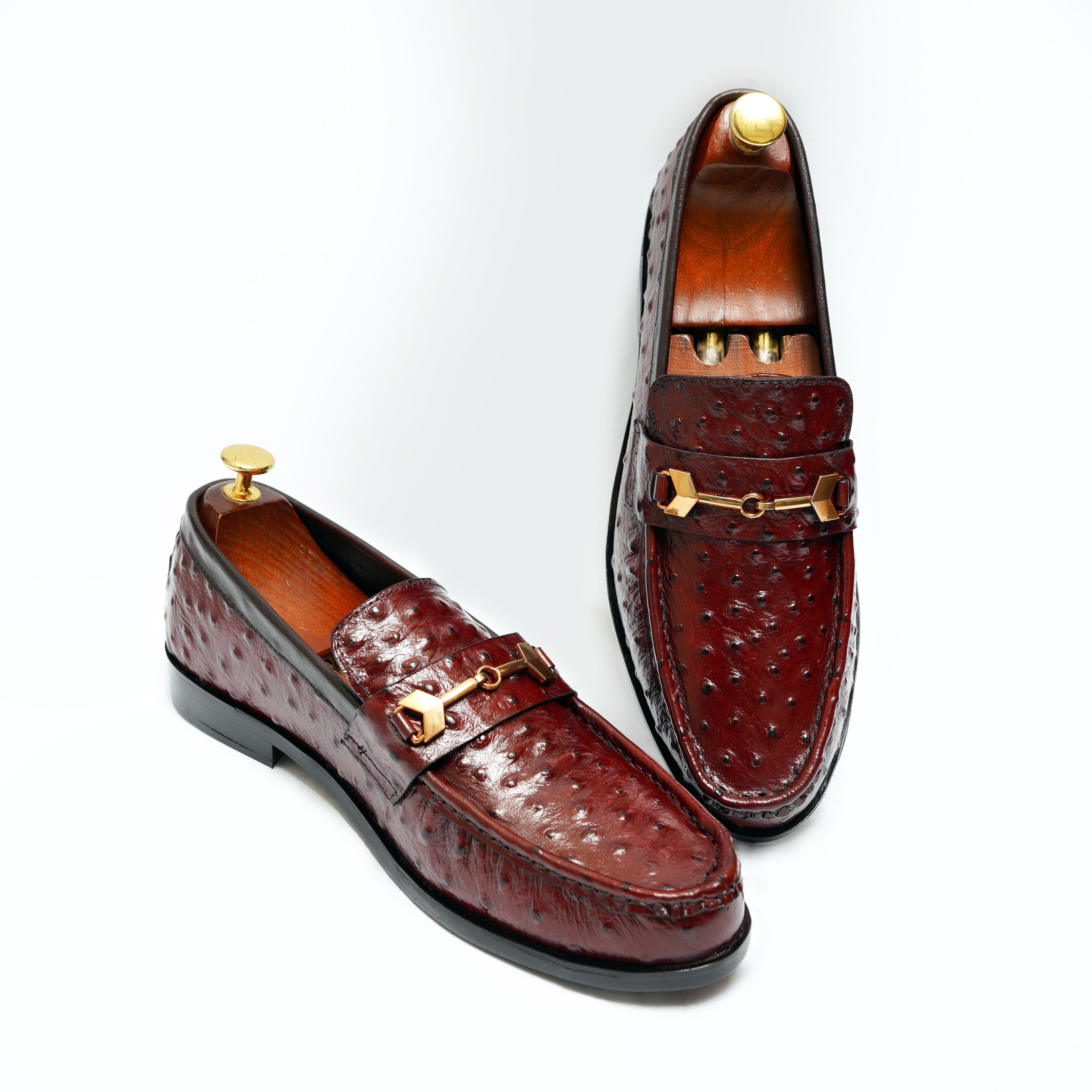 THE OSTRICH LOAFERS ( MEHROON )