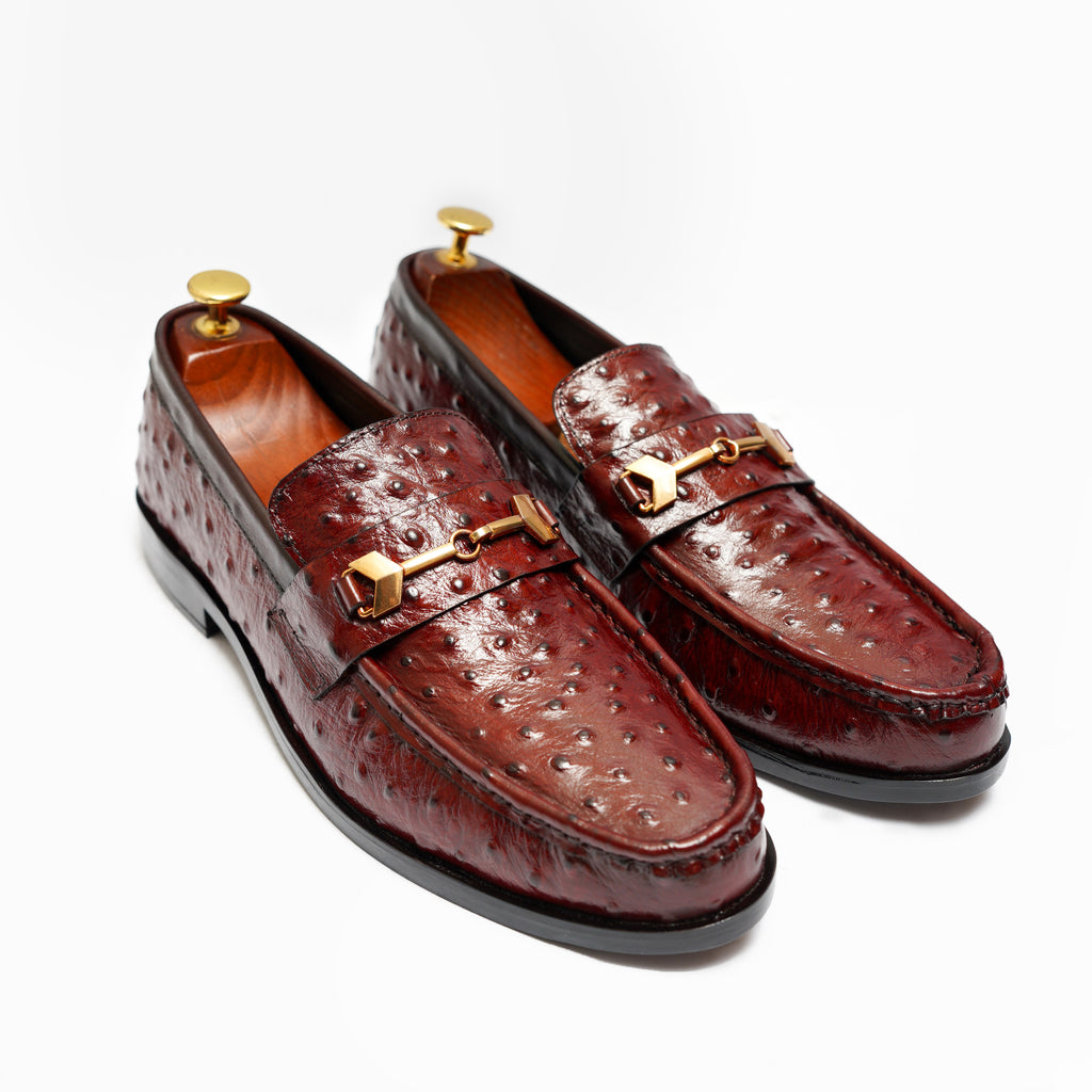 THE OSTRICH LOAFERS ( MEHROON )